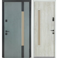 TERMO HOUSE 705/428 metāla durvis Antracīts/Polārais ozols