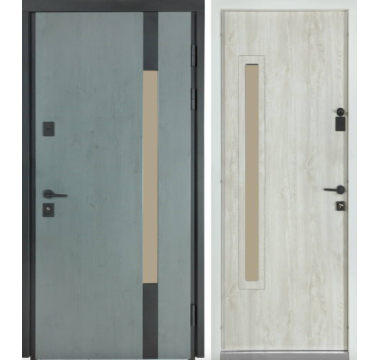 TERMO HOUSE 705/428 metāla durvis Antracīts/Polārais ozols