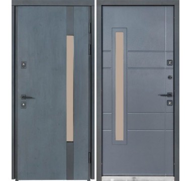 Metāla durvis TERMO HOUSE 705/431 Tumšs antracīts/Antracīts pelēks