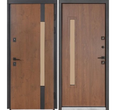 Metāla durvis TERMO HOUSE 705/428 Ozols bronza/Rieksts dabīgs
