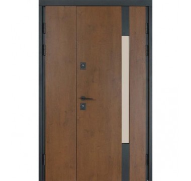 Metāla durvis TERMO HOUSE 705/428 Ozols bronza/Rieksts dabīgs