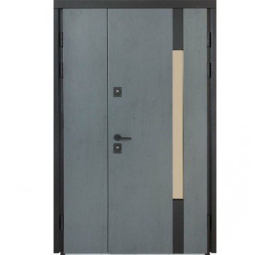 Metāla durvis TERMO HOUSE 705/428 Antracīts/Polārais ozols
