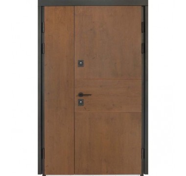 Metāla durvis TERMO HOUSE 703/191 (1200mm) Ozols bronza/Rieksts dabīgs