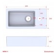 Izlietne AQUABATOS WBK11 40x20