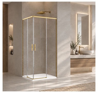 Dušas kabīne FIRENZE Gold 90x90