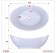 Izlietne AQUABATOS WBK22 60x39