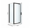 Dušas kabīne NAPOLI black DW 90x80