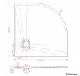 Dušas paliktnis AQUABATOS DWR 90x90, balts
