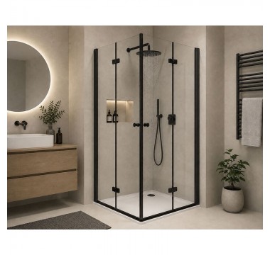Dušas kabīne SANREMO Black DD 90x90