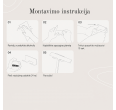 Silikona dušas stikla tīrītājs MOIN KM 23 cm, balts