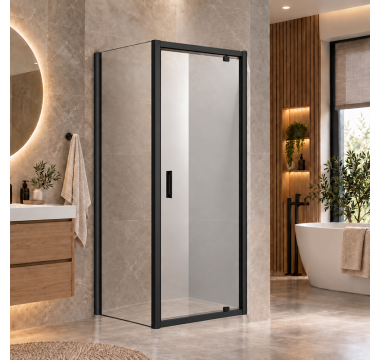 Dušas kabīne NAPOLI black DW 90x80