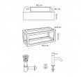 Izlietnes komplekts DIFFERENZ Juti Concrete 38,5 cm