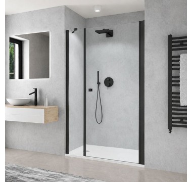 Dušas durvis MESINA Black DS-120