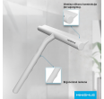 Silikona dušas stikla tīrītājs MINISMUS M 21 cm, balts