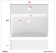 Izlietne AQUABATOS WBK28 50x42