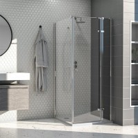 Dušas kabīne AQUALUX Hinged DW 90x100, labā puse