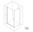 Dušas kabīne MESINA Black DW 90x80