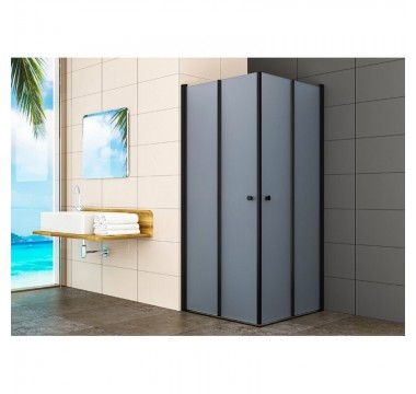 Dušas kabīne RAVENA melna DD 80x80