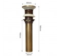 Izlietnes notekas vārsts SM SW1206 Bronza