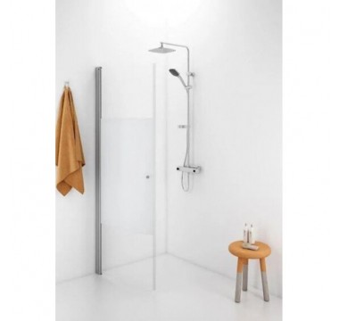 Pusapļa dušas kabīne IDO Showerama 10-41 700, daļēji matēts stikls
