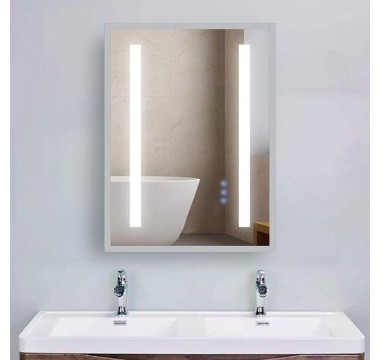 Spogulis ar LED apgaismojumu AQUABATOS Cannes LM0386C 60x80, ar rāmi
