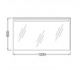 Spogulis ar LED apgaismojumu SANIJURA Sens 120x65